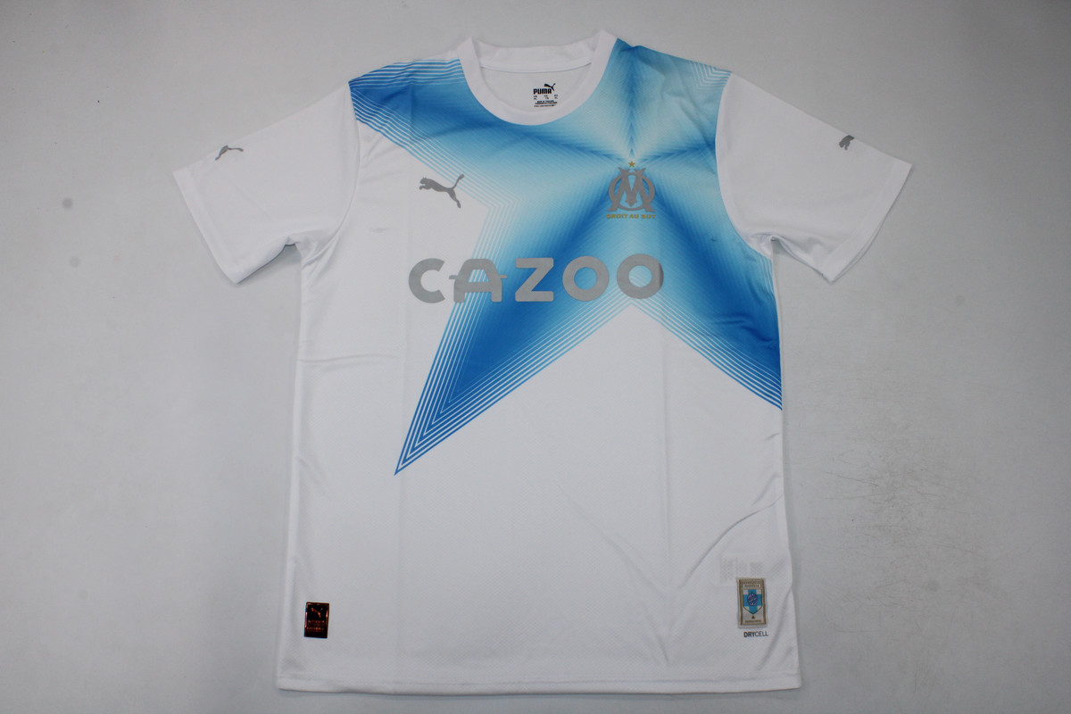 AAA Quality Marseilles 23/24 Special White/Blue Soccer Jersey